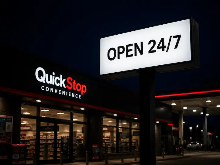 QuickStop Convenience illuminated light box sign