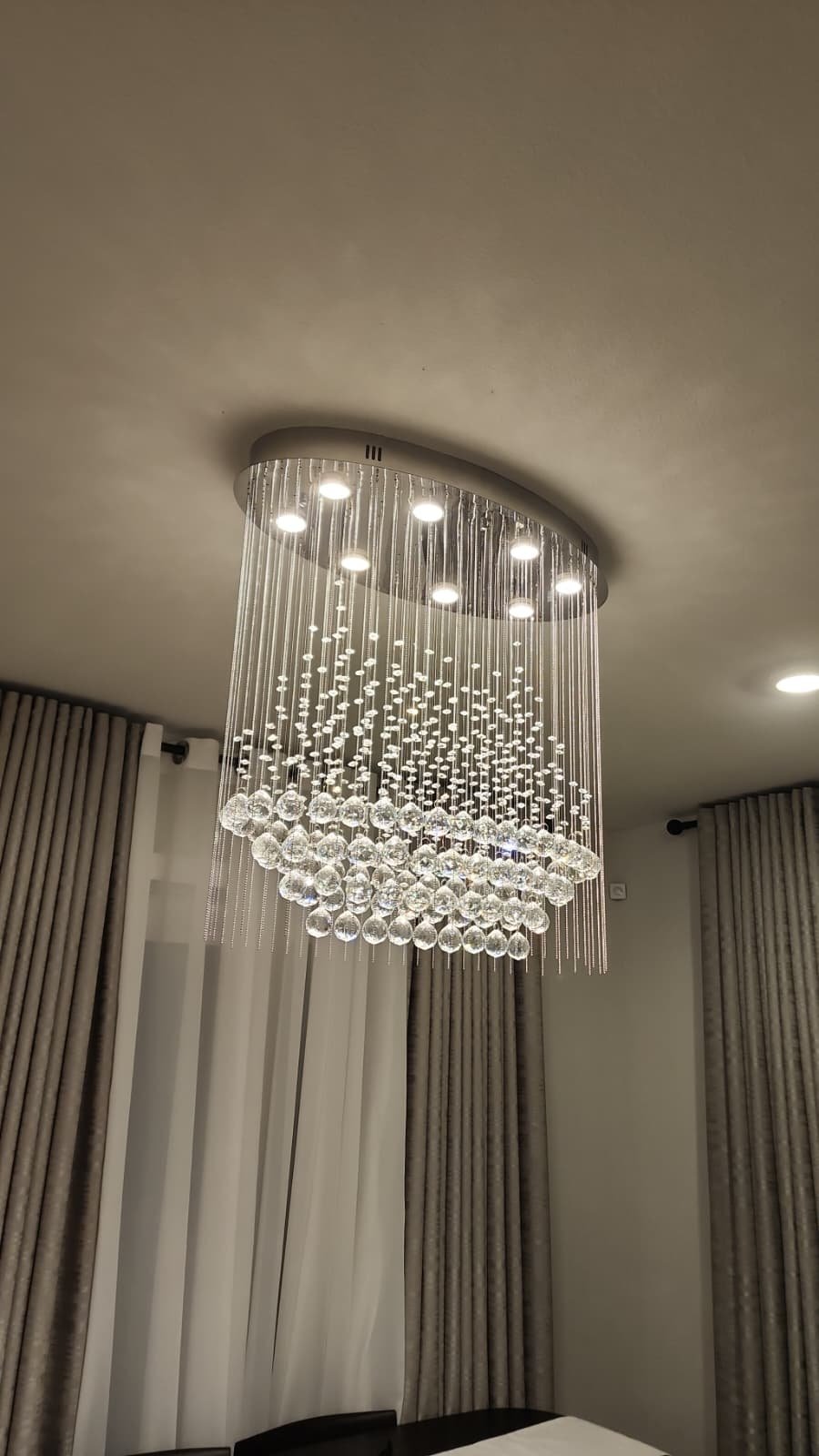 Crystal Rainfall LED Chandelier