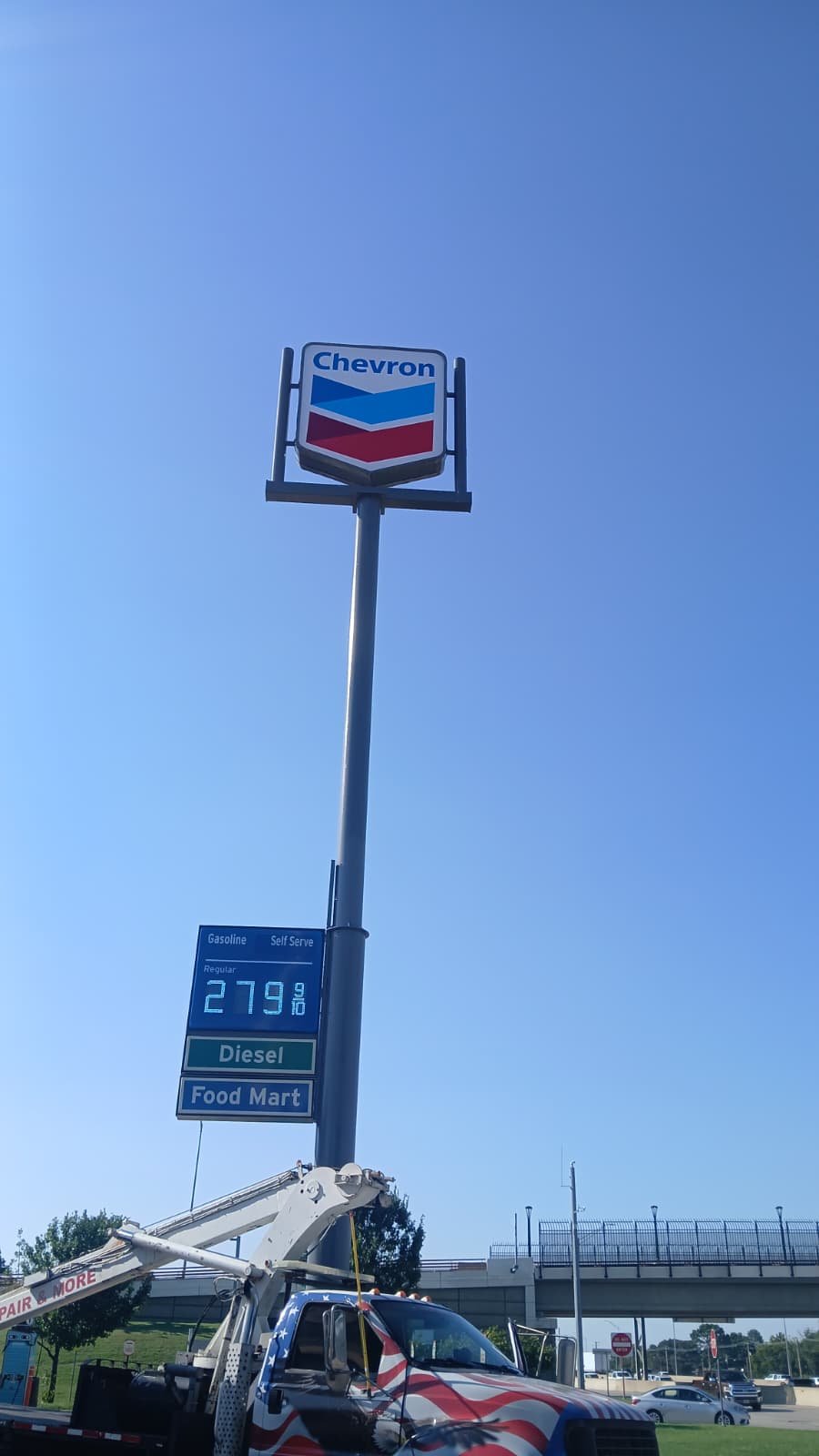 Chevron High-Rise Pole Sign