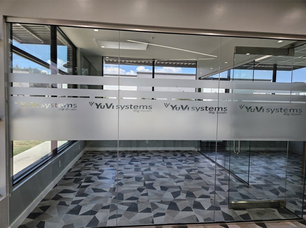 Custom Frosted Glass Office Graphics