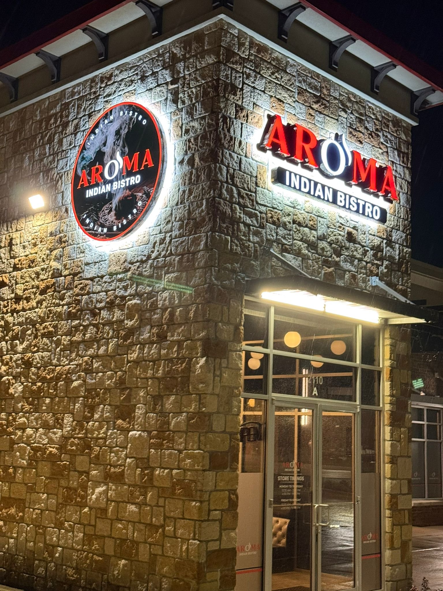 Aroma Cafe Entrance Lighting