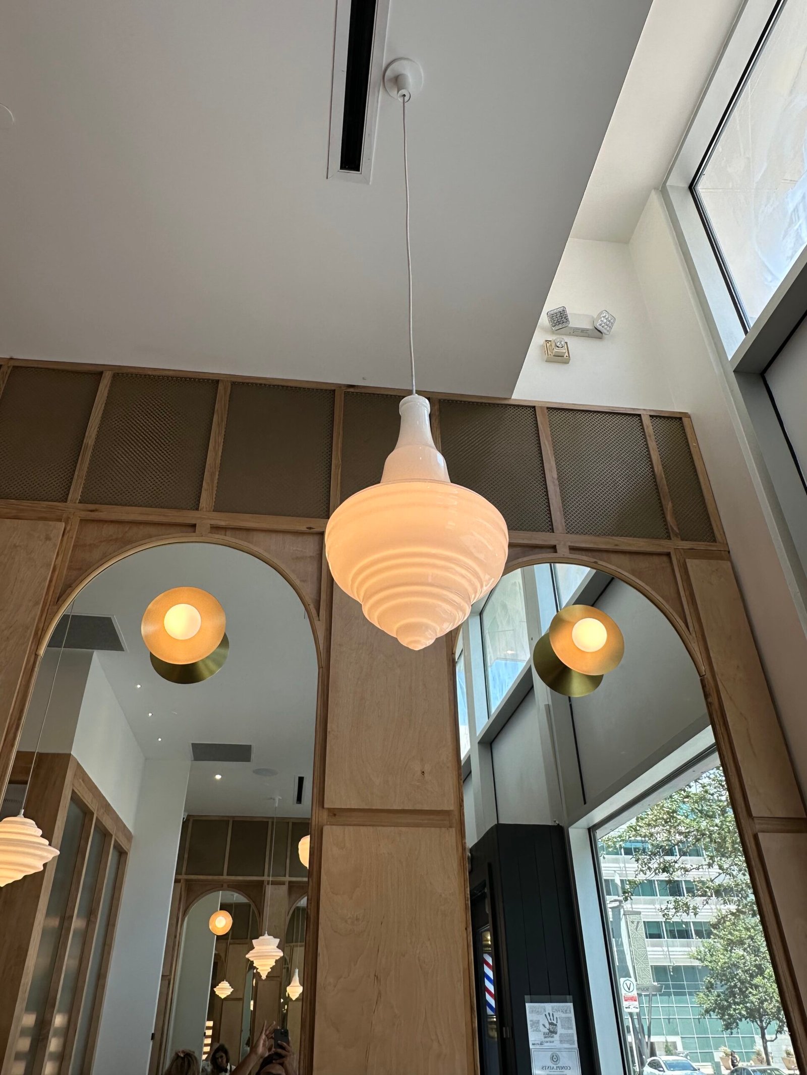 Sculpted Glass Pendant Light