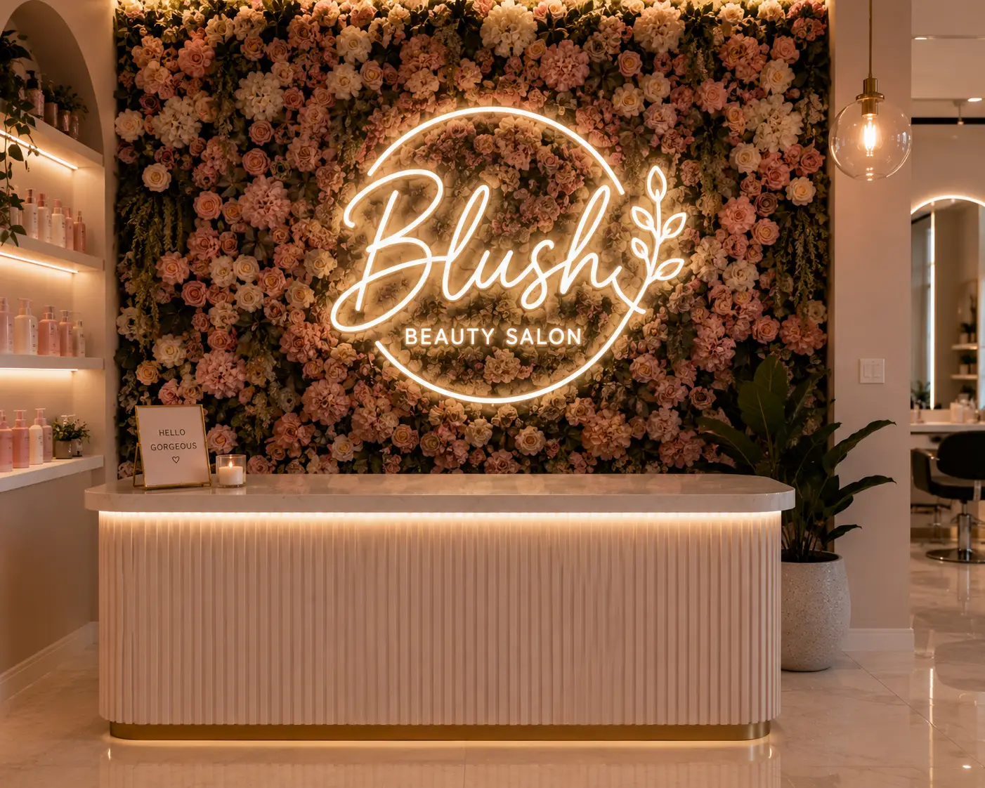 Blush-Beauty-Salon-Floral-Reception