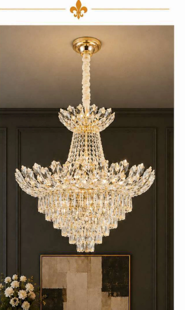 DD20634-800 Luxury Crystal Chandelier – Grand Tiered Crystal