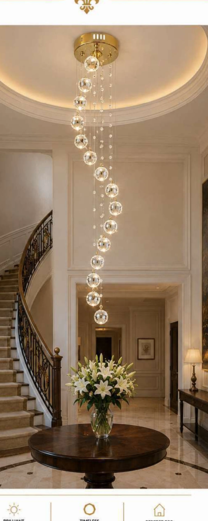 ST-D2013/20 Luxury Crystal Chandelier – 20-Light Spiral Crystal Sphere